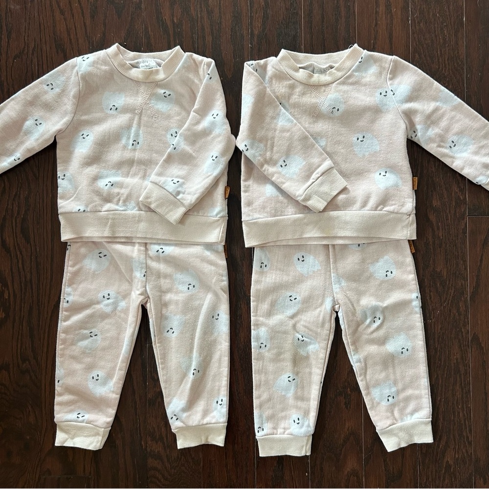 Halloween Spooky Ghost Sweatshirt & Pants Set | Size 12-18M | For Twins!